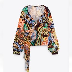 ZARA 💕Printed wrap NEW WITH TAGS
